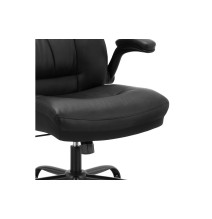 Silla de Oficina Manager en Polipiel Negro - 119/110 x 77 x 70 cm.