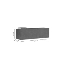 Mueble TV Moderno con Puerta en Melamina Gris Oscuro Antiguo 100x31.5x29.6cm - Diseño Elegante para Salón.